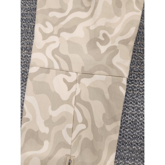 J. McLaughlin Baxter Camo Zipper Leg Pants Women's Size 14 Beige Sand L251 Moto - Picture 10 of 12